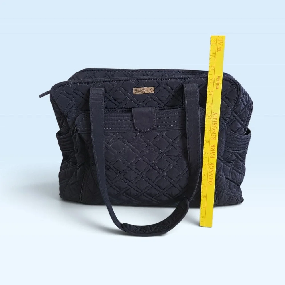 Vera Bradley Diaper Bag Navy Blue Quilted With Changing Pad